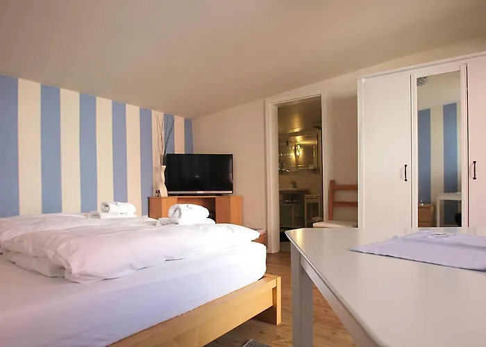 شقة F-1016 Haus Maigloeckchen Doppelzimmer 03 Terrasse, Fruehstueck غورين
